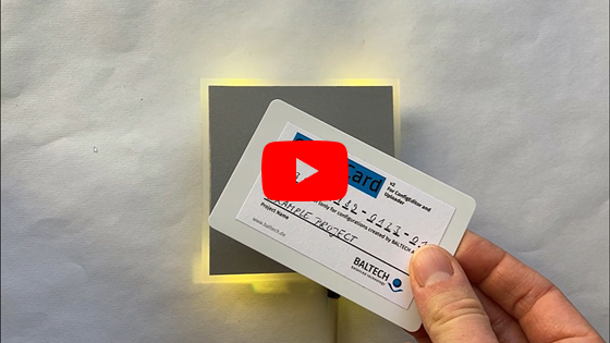 Video showing the LED and beeper patterns emitted by a BALTECH reader when a ConfigCard is presented