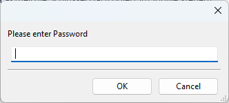 Enter password for a job file in BALTECH Card Formatter