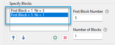 Screenshot: Specify blocks section in configuration component 'ISO 15693 VHL File' of BALTECH ConfigEditor