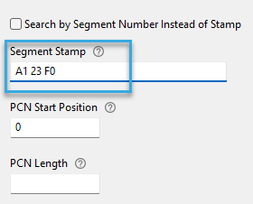 Screenshot: Segment stamp entry field in the configuration component 'Autoread LEGIC Number in File' of BALTECH ConfigEditor