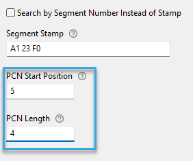 Screenshot: PCN start position and PCN lengh entry fields in the configuration component 'Autoread LEGIC Number in File' of BALTECH ConfigEditor