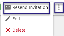 Resend Invitation user menu item in BALTECH Mobile ID Manager